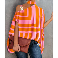 Sophie | Comfortable and elegant striped off-the-shoulder tunic