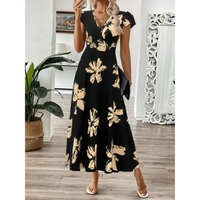 Jette | Élégante robe maxi botanique avec portefeuille