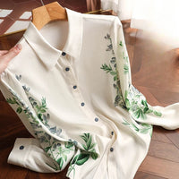 Elegant Silk Blouse with Print