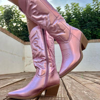 Botas Vaqueras Rosadas VELANORA