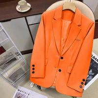 Valeria | Elegant Long-Sleeve Blazer for Women | Orange