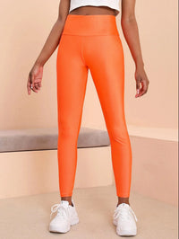 Rivana | Glänzende High-Waist-Leggings für Damen | Orange