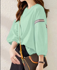 Fresca Chic Zomerblouse met Webbing