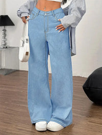 Leipzig | Dames Oversized Jeans | Blauw