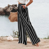 RivieraGlow Striped Summer Pants