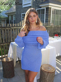 Divine Chic Sexy Off Shoulder Mini Jurk