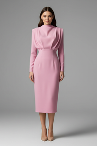 Marie | Vestido maxi elegante con cuello alto