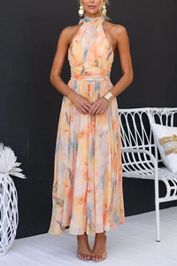 Olivia | Elegant and festive maxi dress with floral print