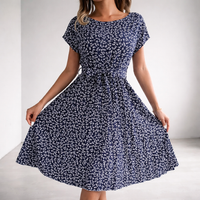 Stefanie | Elegant floral dress with flowing feminine fit