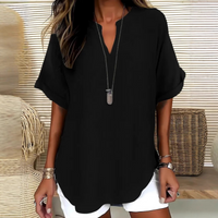 Emma | Elegant women's blouse with timeless V-neck and comfortable fit