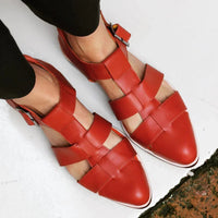 Jorijn | Elegante gewebte Damensandalen mit geschlossenem Zehenbereich