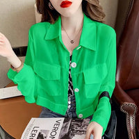 Trendy Summer Blouse with Pockets
