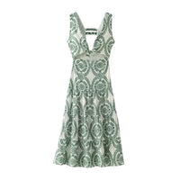 Zomerse Geborduurde Midi Jurk van FashionElegance