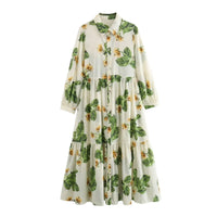 Luxuriöse Mode: Traf Print Hemdkleid