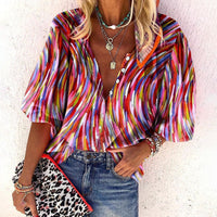 Vanessa | Trendy Boho casual V-neck blouse