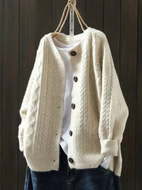 Amara | Bequemes oversized Strickjacke mit Knöpfen