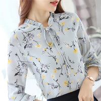 Spring-Autumn Chiffon Blouses for Women