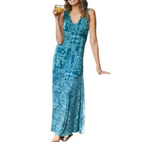 Geometrisches Strandkleid für Damen