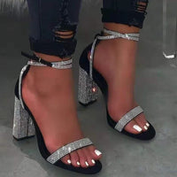 Sandalias Brillantes con Diamantes para Mujer