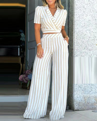 Conjunto de Dos Piezas a Rayas Mia Mode