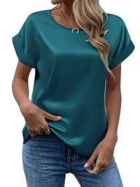 Stilvolle sommerliche Satin-Blusen für Damen