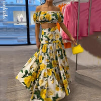Ensemble FloralChic Séduisant à Motifs Floraux
