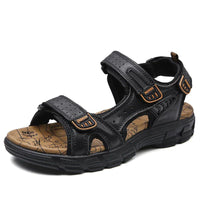 Liam | Comfortable orthopedic leather sandals with Velcro straps