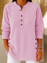 Alder | Comfortabele Geribbelde Henley-top