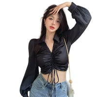Florencia's Seductive Elegant V-Neck Blouse