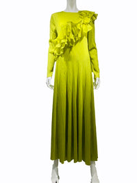 Radiant Sunset Yellow Evening Dress