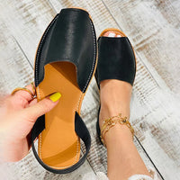 Sandali Peep-Toe Estivi in Finta Pelle