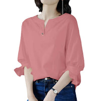 Blusa Estiva Elegante con Scollo a V Sunlit Chic