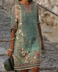 Zara | Minikleid mit Retro-Blumenmuster