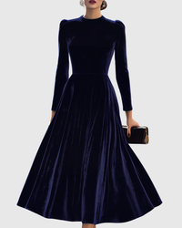 Valentina| Vestido midi de terciopelo de lujo para un look elegante