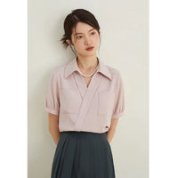 Elegance Summer Chic V-Neck Blouse