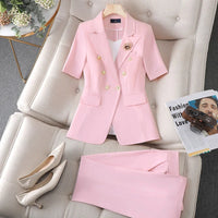 Veluxa Damen Blazer-Hosen Set