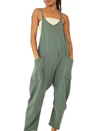 Sommer Einfarbiger Strumpfhalter Jumpsuit