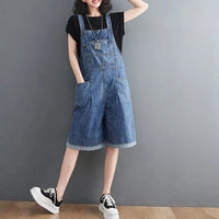 Koreanischer Denim Jumpsuit mit Baggy Passform