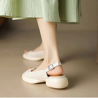 Sommerliche Luxus hohe Absätze mit Peeptoe und Schnalle