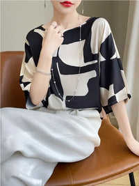ZomerGlow Camicia in Raso di Seta Artificiale