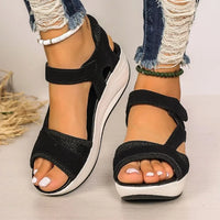 Sommerliche Farbblock Sportsandalen