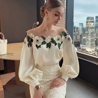 Sommerträume Mesh Off-Shoulder Top von Sonnig Stil