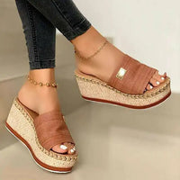 Chanclas con cuña para mujer