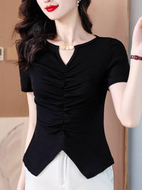 Camisetas de Algodón Negras de Verano FashionFusion