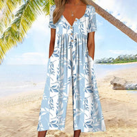 Sophie | Luftiger Culotte-Jumpsuit mit V-Ausschnitt