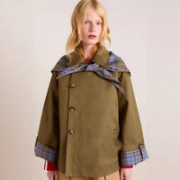Luna | Trendiger Oversize-Trenchcoat mit kariertem Kragen