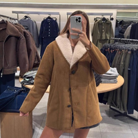 Ivy | Elegante cappotto da donna con morbida fodera teddy e colletto a revers