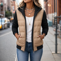 Henny | Modern Puffer Jacket with Knitted Sleeves and Quilted Front Panel