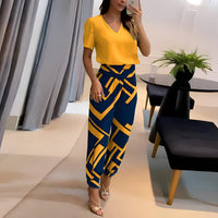 Eva | Elegante tweedelige set met blouse en broek