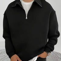 William | Warmes, modernes Sweatshirt mit halbem Reißverschluss für jeden Tag